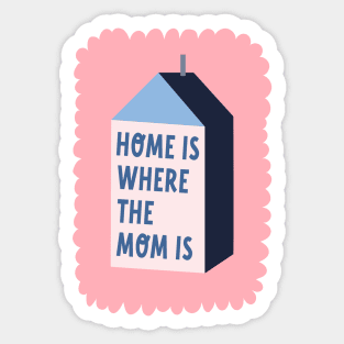 Home Is Where The Mom Is Mother Appreciation Day Quote Sticker